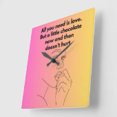 Wall Clock Quadratische Wanduhr (Winkel)