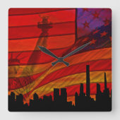 Wall Clock Quadratische Wanduhr (Vorderseite)