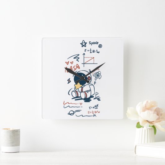 Wall Clock. Quadratische Wanduhr (Zuhause)