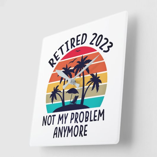 Wall-Clock-Rentierung Quadratische Wanduhr (Winkel)