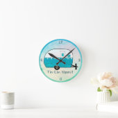 WALL CLOCK | Retro Camper Runde Wanduhr (Zuhause)