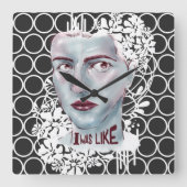 Wall Clock Square I war wie umkreist Quadratische Wanduhr (Vorderseite)