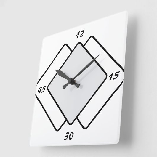 Wall Clock Square Quadratische Wanduhr (Winkel)