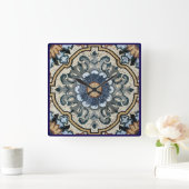 Wall Clock - Square Tile Design Quadratische Wanduhr (Zuhause)