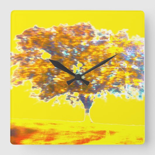 Wall-Clock-SUMMERTIME-DESIGN-STIL Quadratische Wanduhr (Vorderseite)