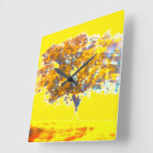Wall-Clock-SUMMERTIME-DESIGN-STIL Quadratische Wanduhr (Winkel)