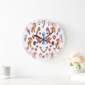 Wall Clock Sweet Christmas Große Wanduhr (Zuhause)
