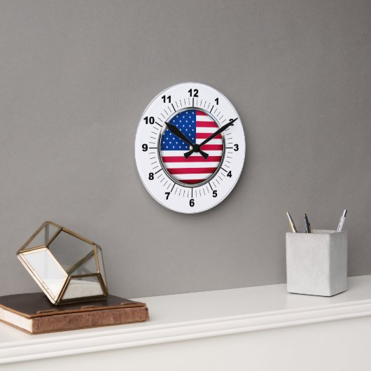 Wall-Clock, USA 8" Rund-Acryl Runde Wanduhr (Büro)