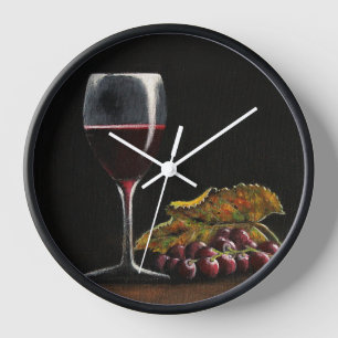 Wall Clock Weintrauben Uhr