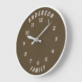 Wall Clock with Family Name Große Wanduhr (Winkel)