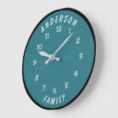 Wall Clock with Family Name Große Wanduhr (Winkel)