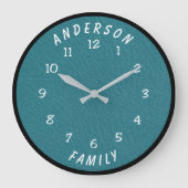 Wall Clock with Family Name Große Wanduhr (Vorderseite)