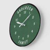 Wall Clock with Family Name Große Wanduhr (Winkel)