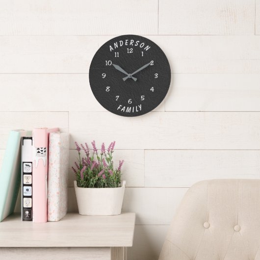 Wall Clock with Family Name Große Wanduhr (Lesesaal)