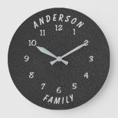 Wall Clock with Family Name Große Wanduhr (Vorderseite)