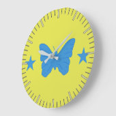 Wall Clock with Flag of Bady Bassit, Brazil Große Wanduhr (Winkel)