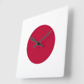 Wall Clock with Flag of Japan Quadratische Wanduhr (Winkel)