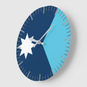 Wall Clock with flag of Minnesota, USA Große Wanduhr (Winkel)