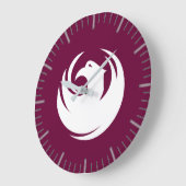 Wall Clock with Flag of Phoenix City, Arizona Große Wanduhr (Winkel)
