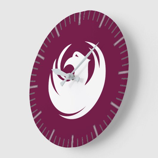 Wall Clock with Flag of Phoenix City, Arizona Große Wanduhr (Winkel)
