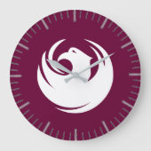 Wall Clock with Flag of Phoenix City, Arizona Große Wanduhr (Vorderseite)