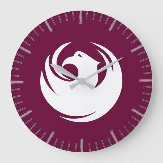 Wall Clock with Flag of Phoenix City, Arizona Große Wanduhr (Vorderseite)