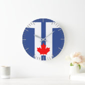 Wall Clock with flag of Toronto, Canada Große Wanduhr (Zuhause)