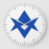 Wall Clock with flag of Toyota City, Japan Große Wanduhr (Vorderseite)