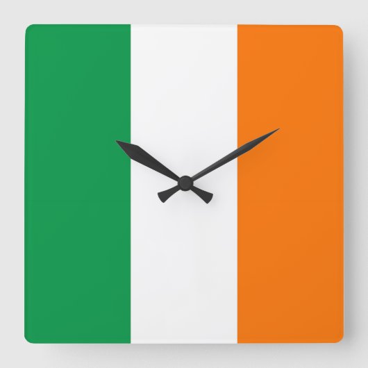 Wall Clock with Flag Quadratische Wanduhr (Vorderseite)