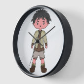 Wall Clock with illustration character cartoon Uhr (Winkel)