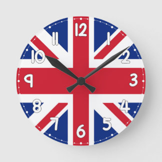 Wall Clock with the flag of England - Flag of engl Runde Wanduhr