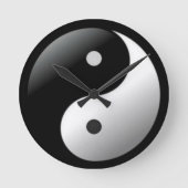 Wall Clock Yin Yang Runde Wanduhr (Vorderseite)