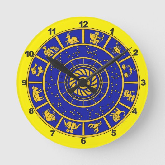 Wall Clock - Zodiac Runde Wanduhr (Vorderseite)