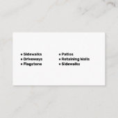 Wall Company Visitenkarte (Rückseite)