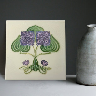 Wall Deco Art Nouveau Vintag Antique Peranakan C Fliese