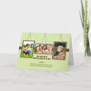 Wall Frames Custom Family Holiday Card (Minze) Feiertagskarte