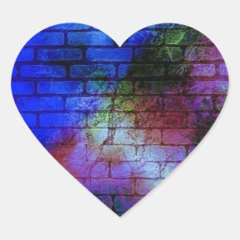 Wall Graffiti Herz-Aufkleber