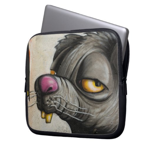 Wall Graffiti Mouse Laptopschutzhülle (Vorderseite Links)