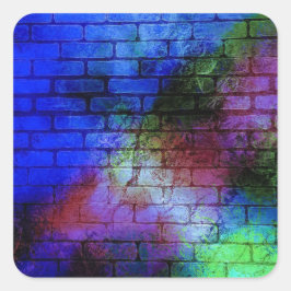Wall Graffiti Quadratischer Aufkleber