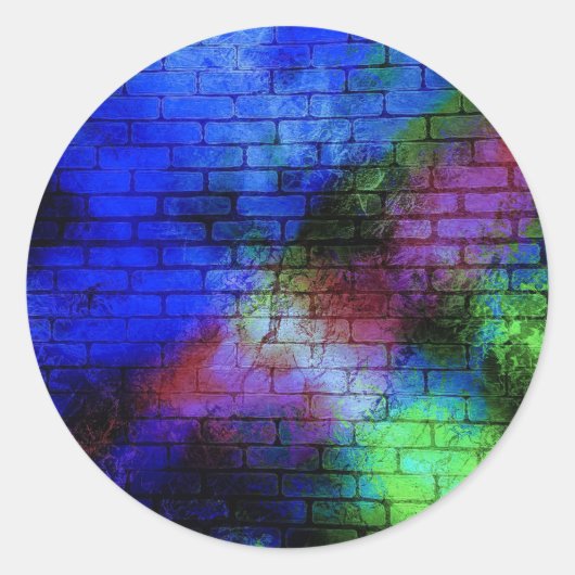 Wall Graffiti Runder Aufkleber (Vorderseite)