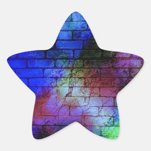 Wall Graffiti Stern-Aufkleber (Vorderseite)