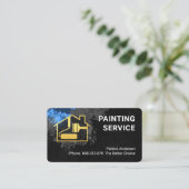 Wall Grunge Paint Painter Service Visitenkarte (Stehend Vorderseite)