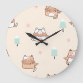 WALL KITTY KAT CLOCK GROßE WANDUHR (Vorderseite)