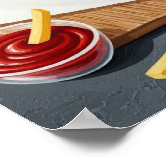 Wall Kunst. Schnelles Essen. Poster (Ecke)