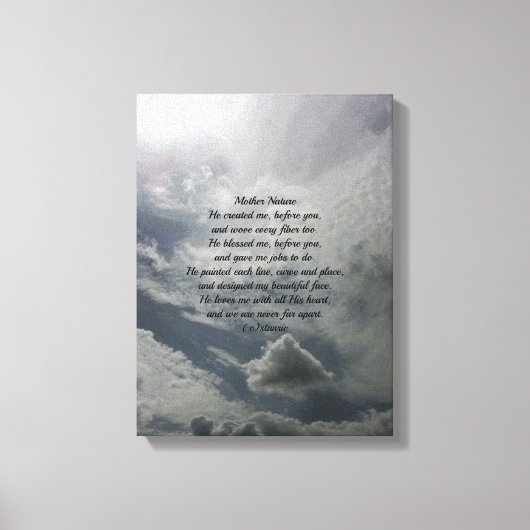 WALL LEINWAND MUTTER NATURE POEM STILE DESIGN (Vorderseite)