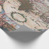 Wall Map of the World By Cornelis Danckerts Geschenkpapier (Ecke)