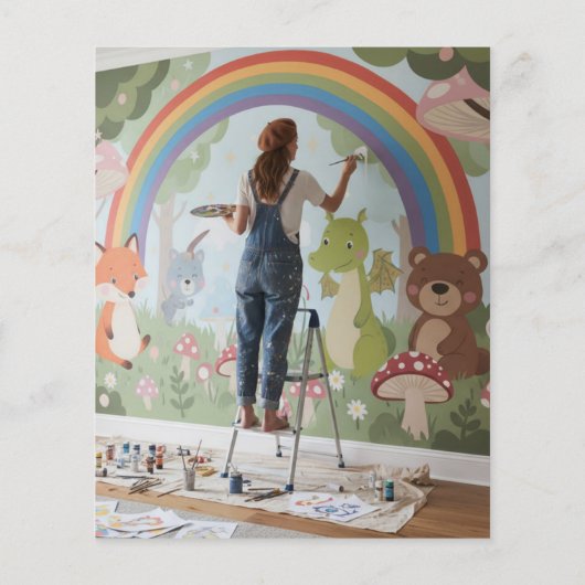 Wall Mural painter  Flyer (Hinten)