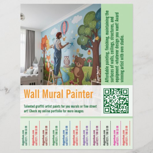 wall mural Painter job offer Tear Off Flyer (Vorne)