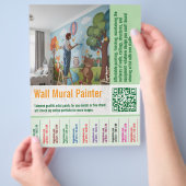 wall mural Painter job offer Tear Off Flyer (Hand)