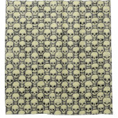 Wall o’ Skulls Duschvorhang (Vorderseite)